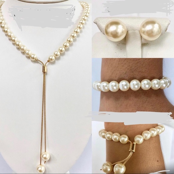 18k Filled Gold Pearl Necklace - Picture 2 of 6